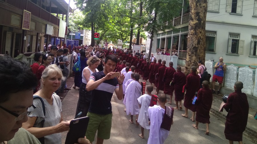 Monks in line 