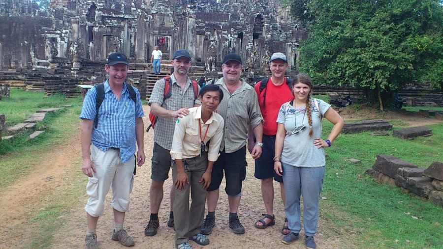 German group at Bayon temple