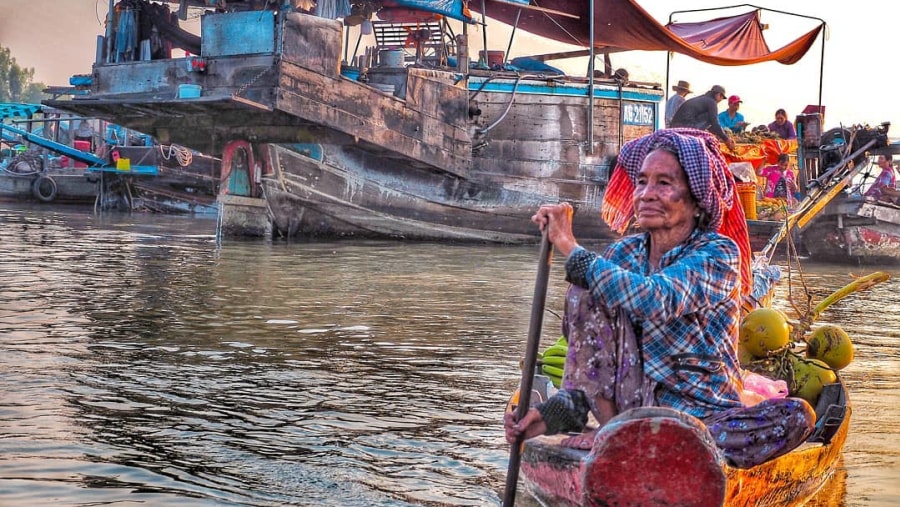 Mekong delta floating market