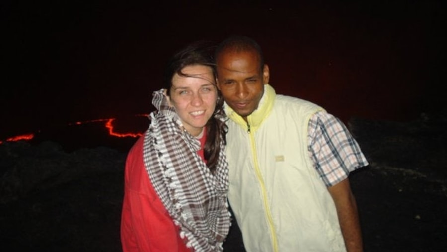 Trip In Danakil In the most active Volcano called Eartaele in Danakil Depression at night.