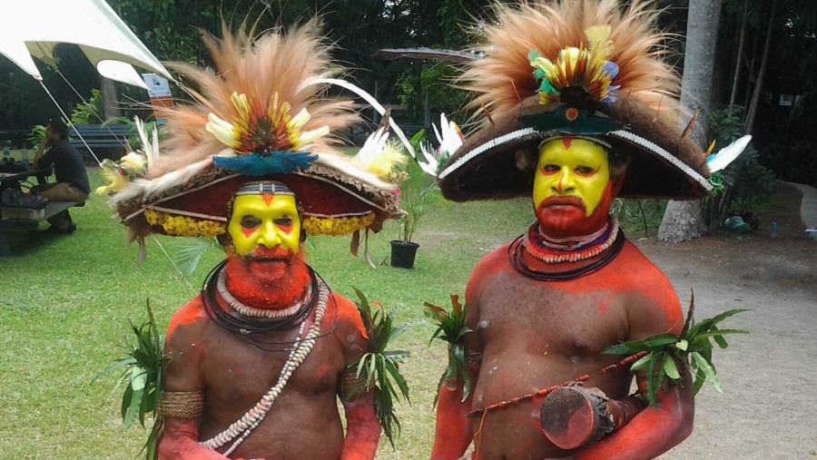 Huli Wigmen from Southern Highlands, Papua New Guinea