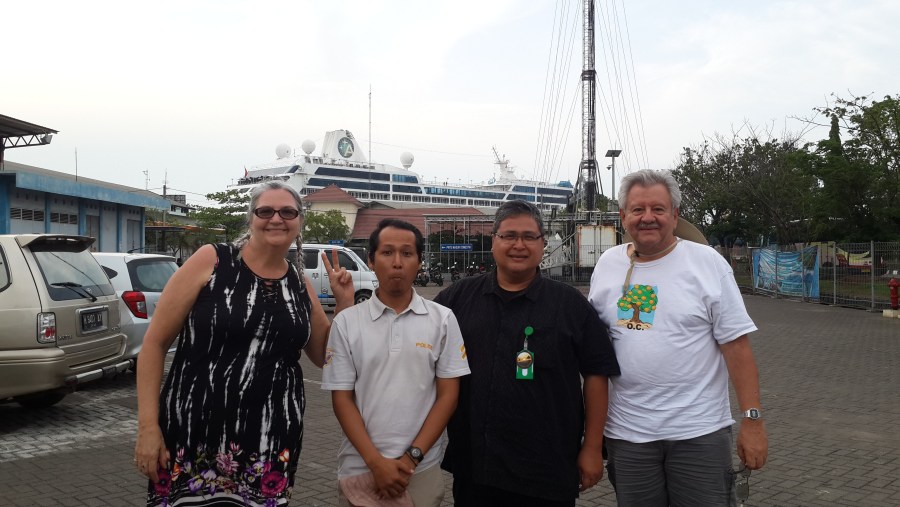 Returned Back to the Port Safely After Our Cruise Excersion to Borobudur Buddhist Temple