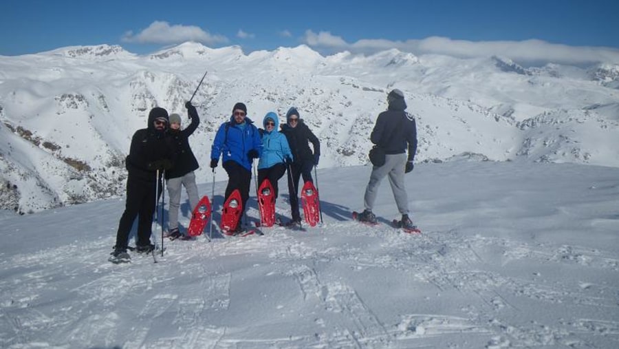 Snow Shoe walks Pindos Mountains Greece