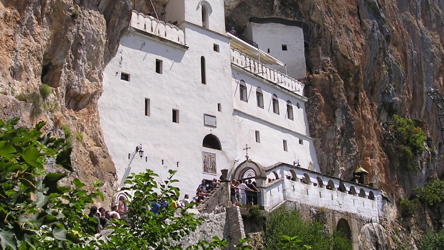 Monastery carved into a rock - Montenegro