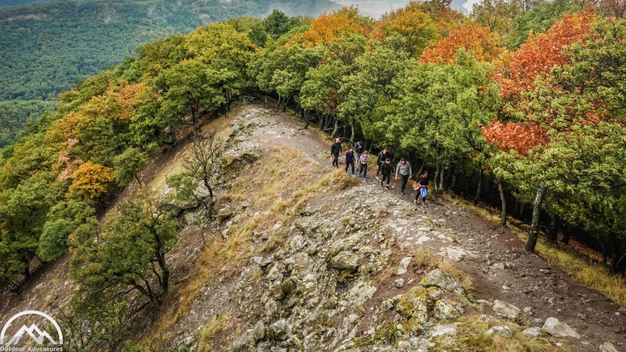 Hiking up on the ridge