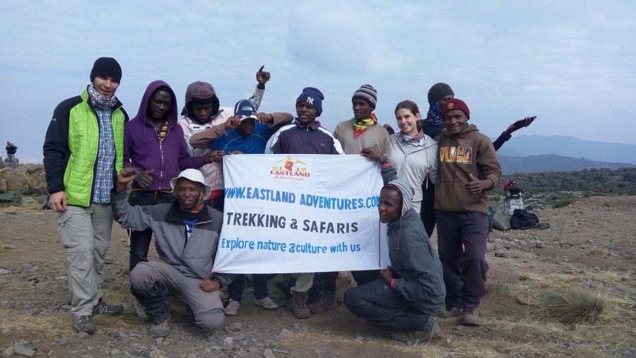 Our lovely clients and their crew at Kilimanjaro