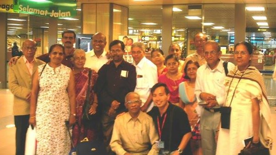 Sending off my Indian guests at Changi Airport after a 3-day tour of Singapore