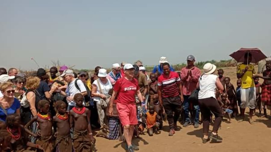 at a dancing ceremony of the Dassanech tribe 