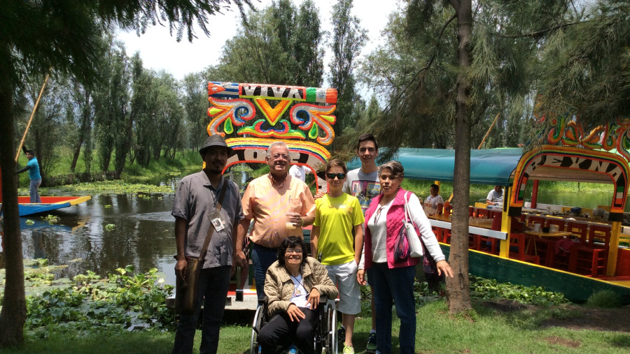 At Xochimilco with fiends from Spain