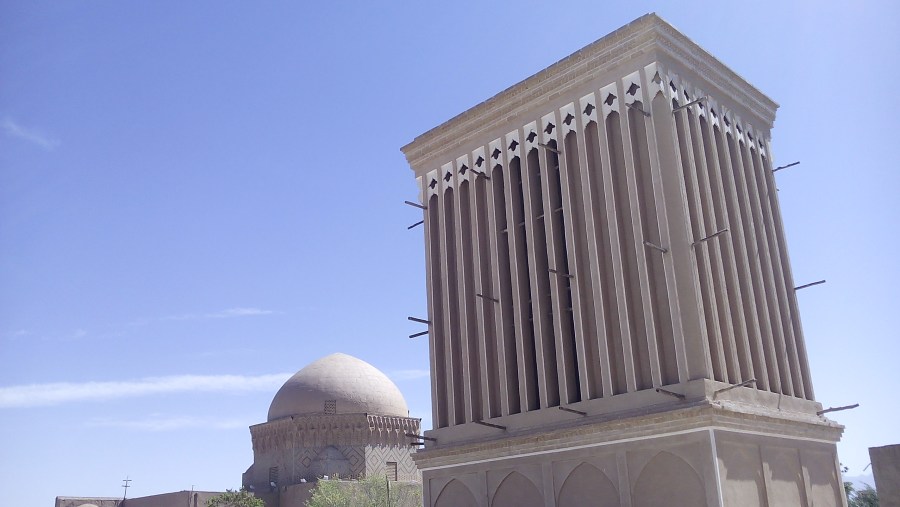 Wind Catcher Top Tower in front and Skandar Prison Dome behind