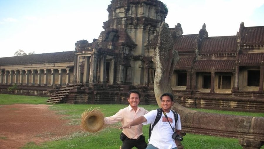 In front of Angkor Wat temple