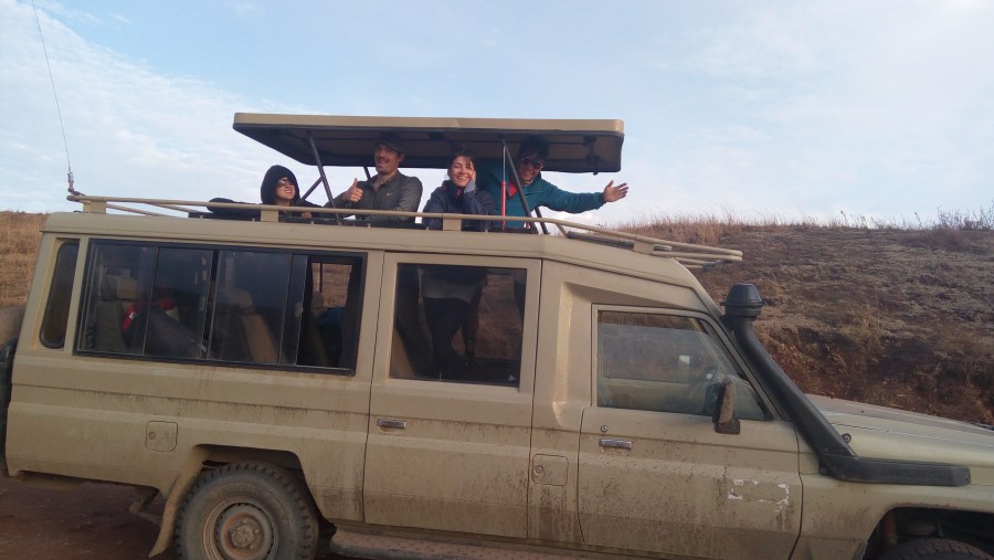 Our Safaris jeep at Serengeti