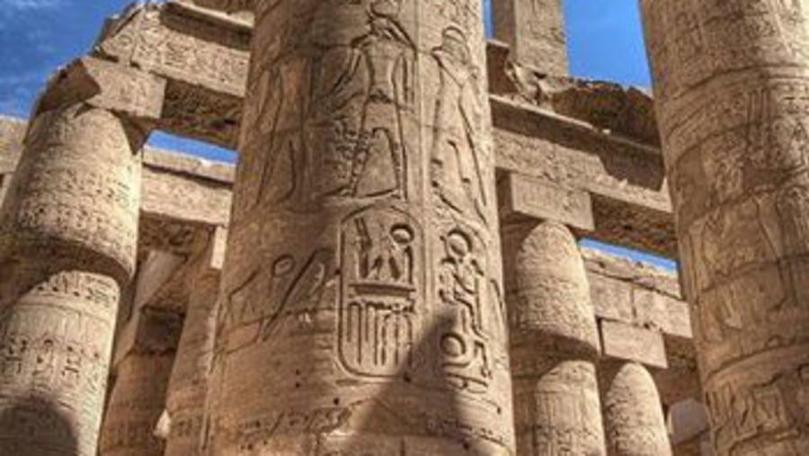 The hypostyle-hall in the Karnak temple complex.