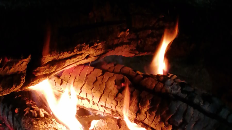 Shiva ratri fire log bye bye winter 