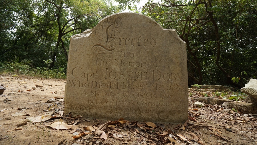 Grave site of former slaver