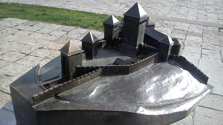 Model of medieval castle