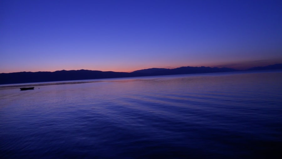 Ohrid lake sunset