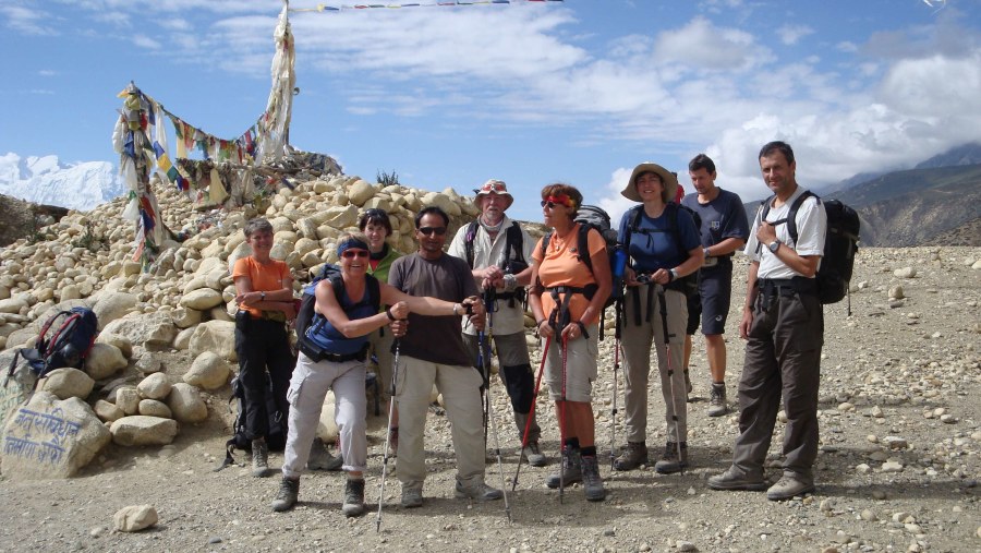 Me (Mukunda Raj Pant) with the group in Mustang