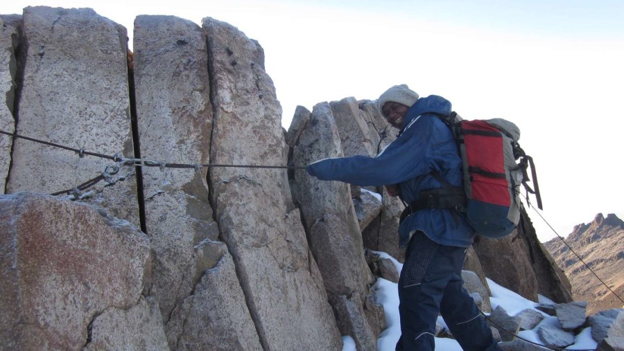 highest via ferata in africa @mt kenya