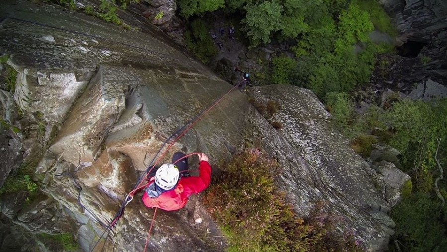 Abseiling at Cathedral Quarry