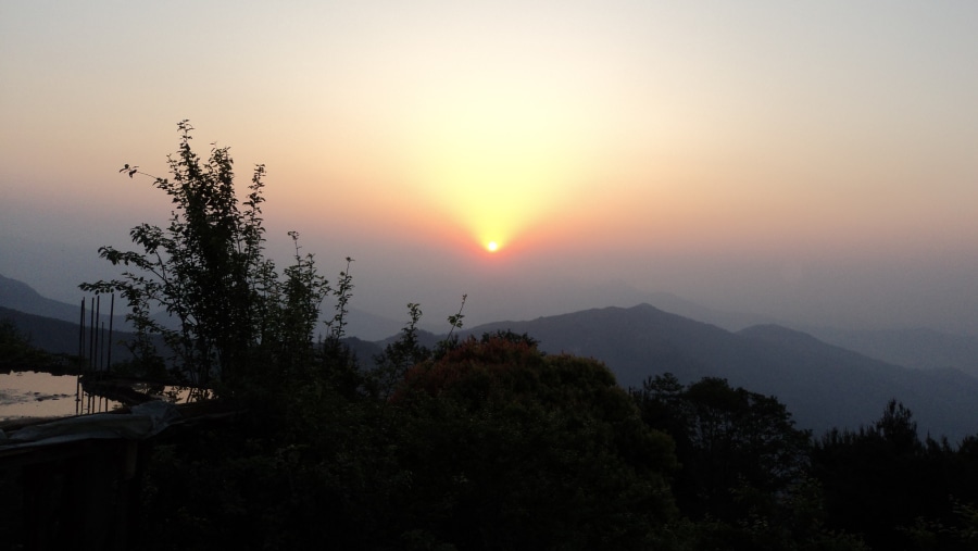 Sunrise in Nagarkot. 