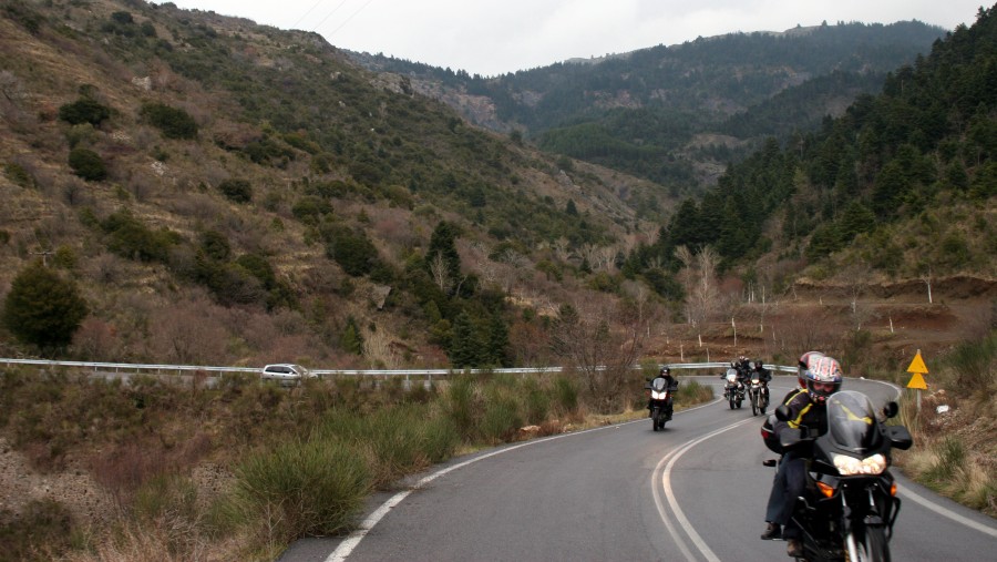 moto round guided tour Peloponnese