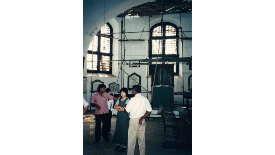 Dutch Reformed Church at the Galle Fortress, I am with a Japanese group 