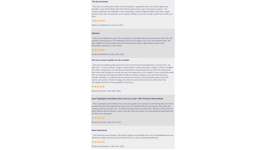 Reviews of my work