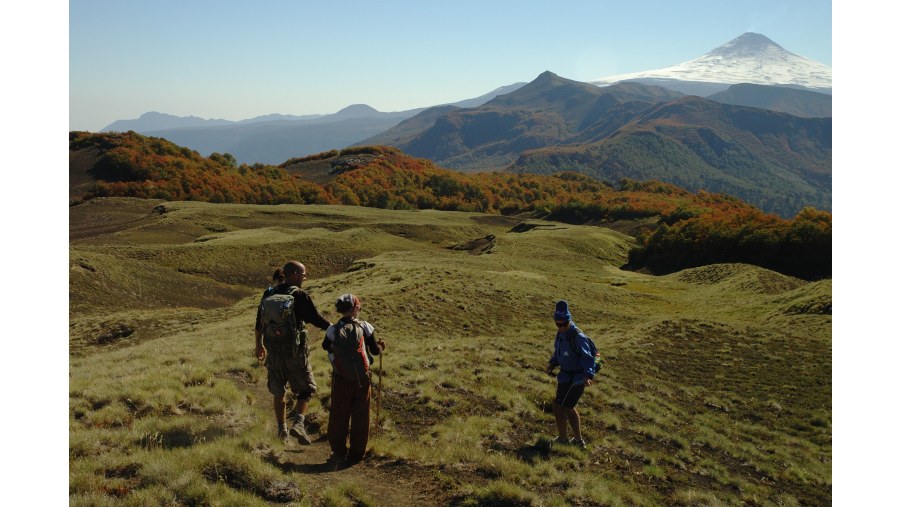 Villarrica volcan from the slope of Quetrupillán