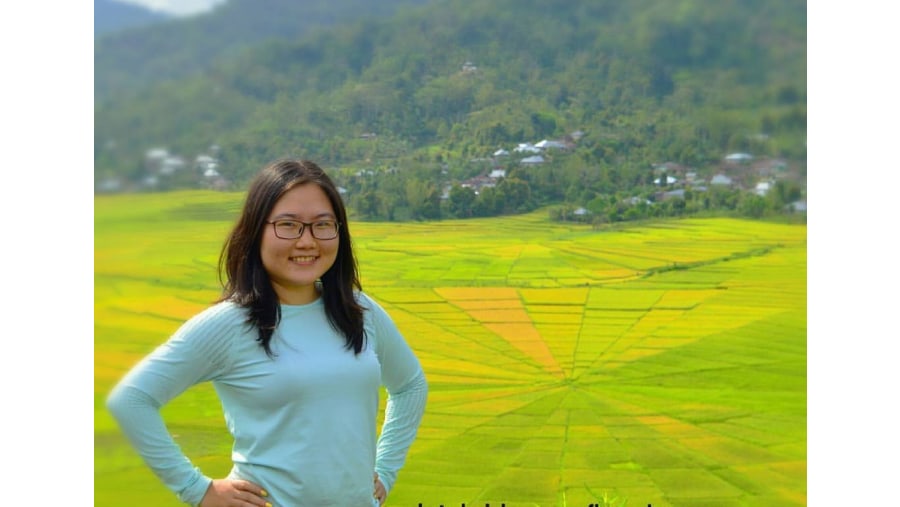 at Cara village - spiderweb ricefield