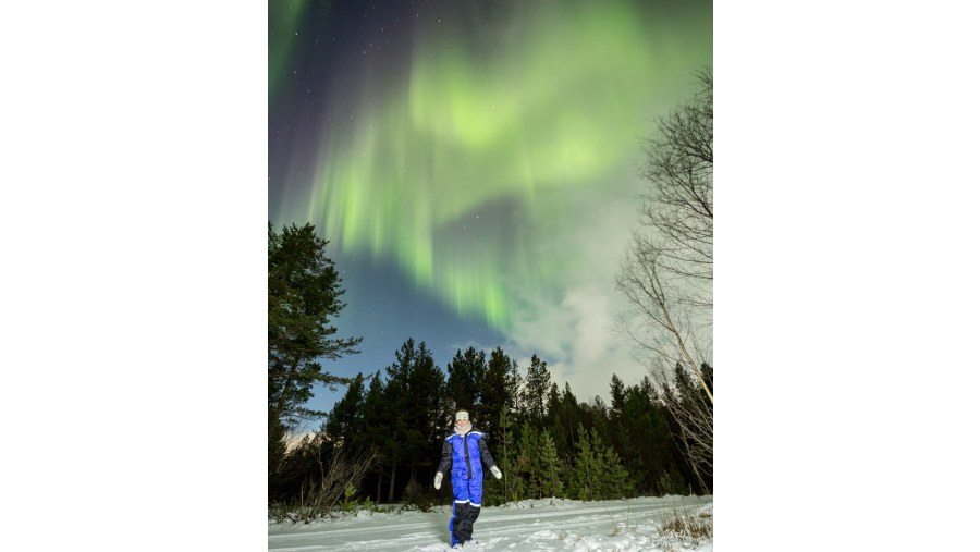 Aurora portrait with Greenlander