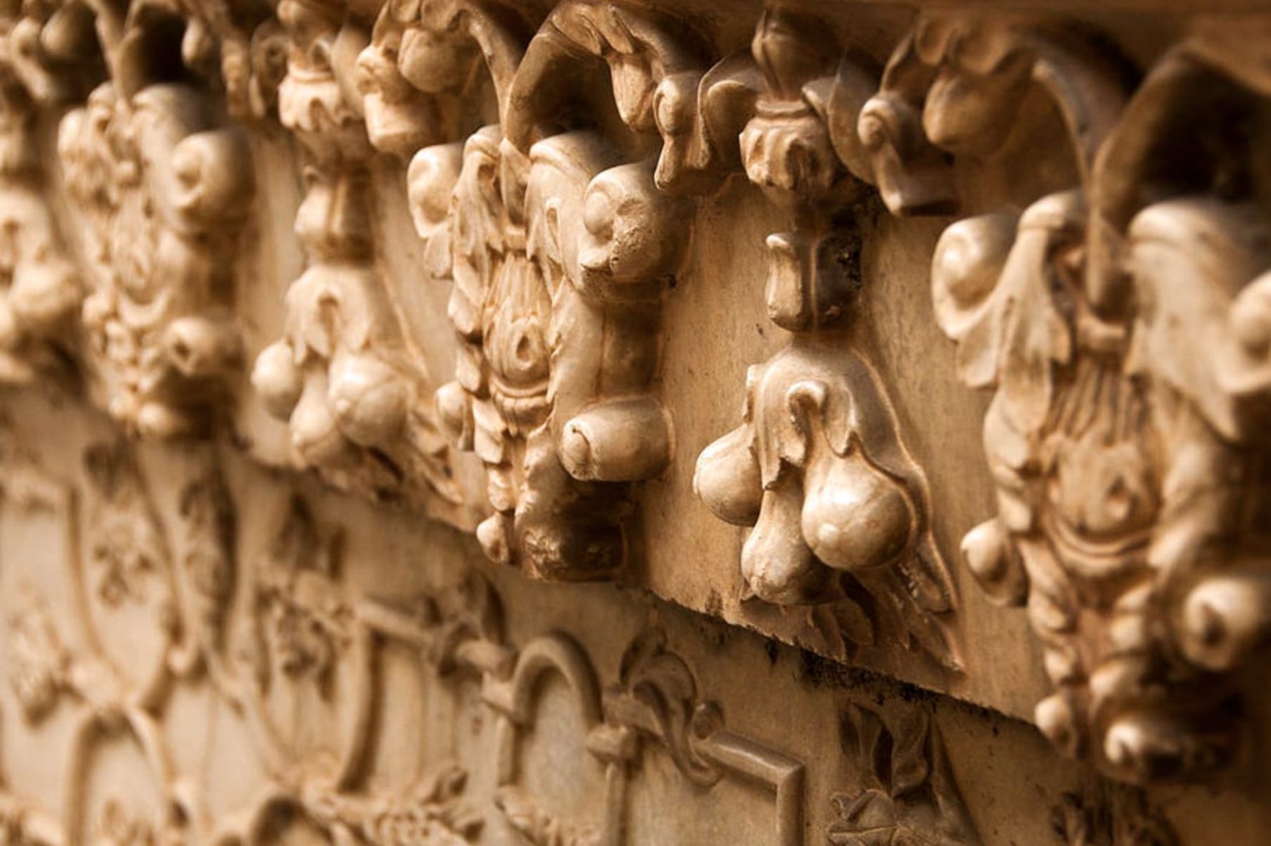 The wall carvings