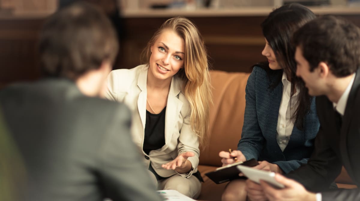 business woman discussing in meeting