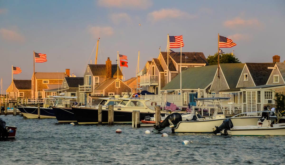 View of Nantucket marina