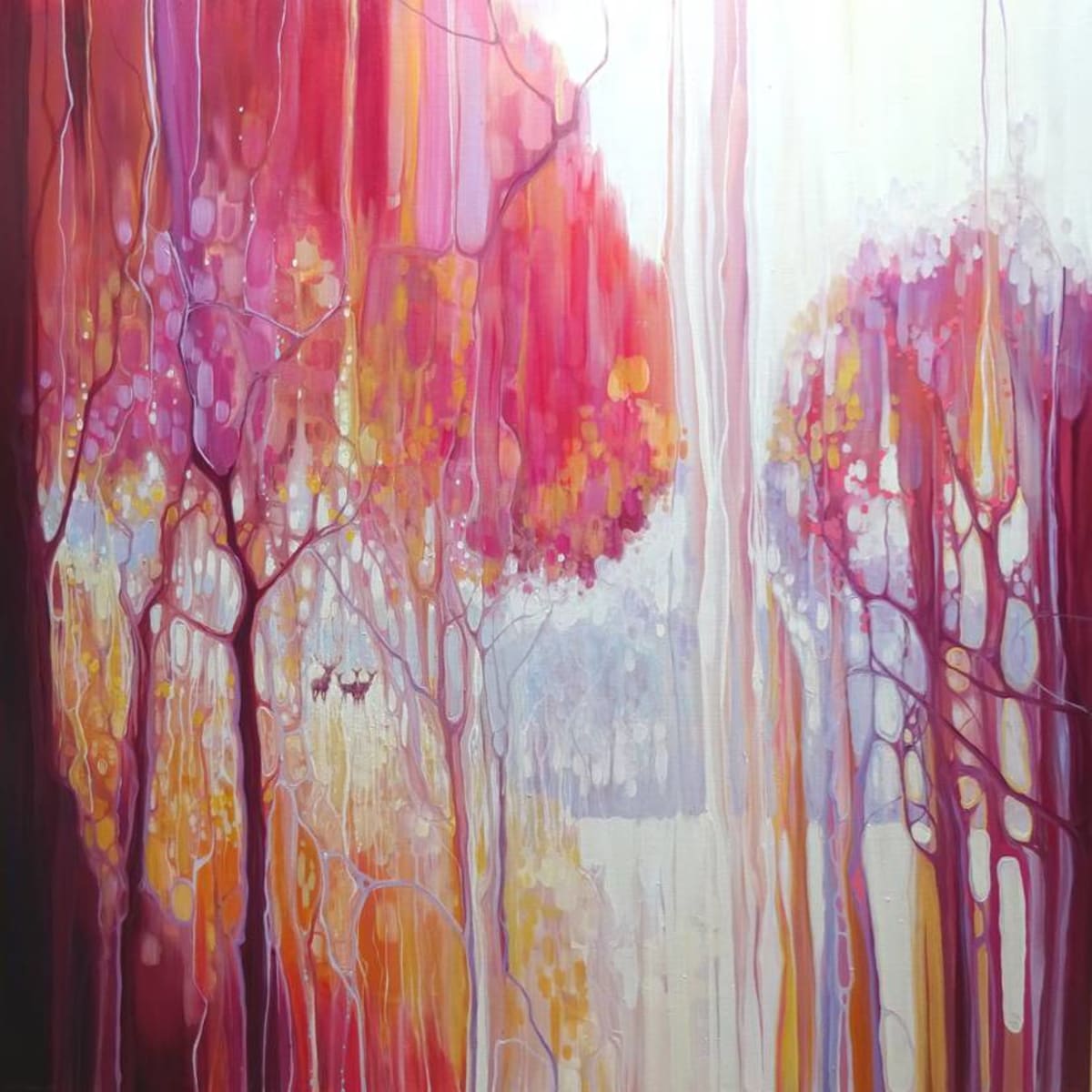 Waiting - an autumn forest landscape by Gill-Bustamante 