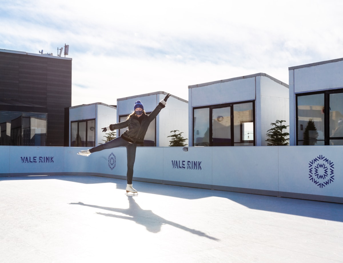 woman skating