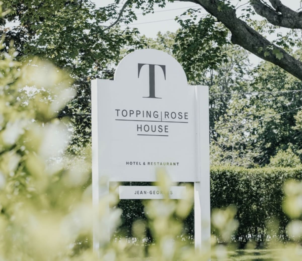 Topping Rose House sign board