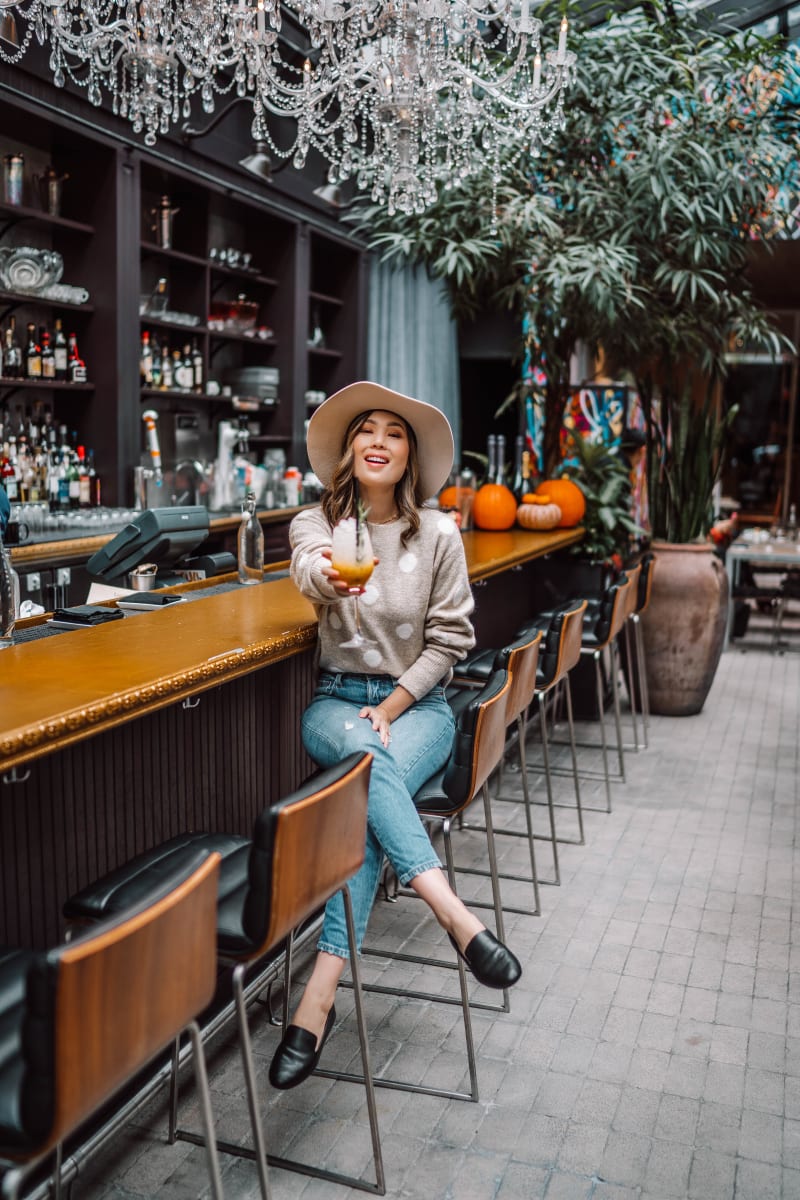 woman at bar