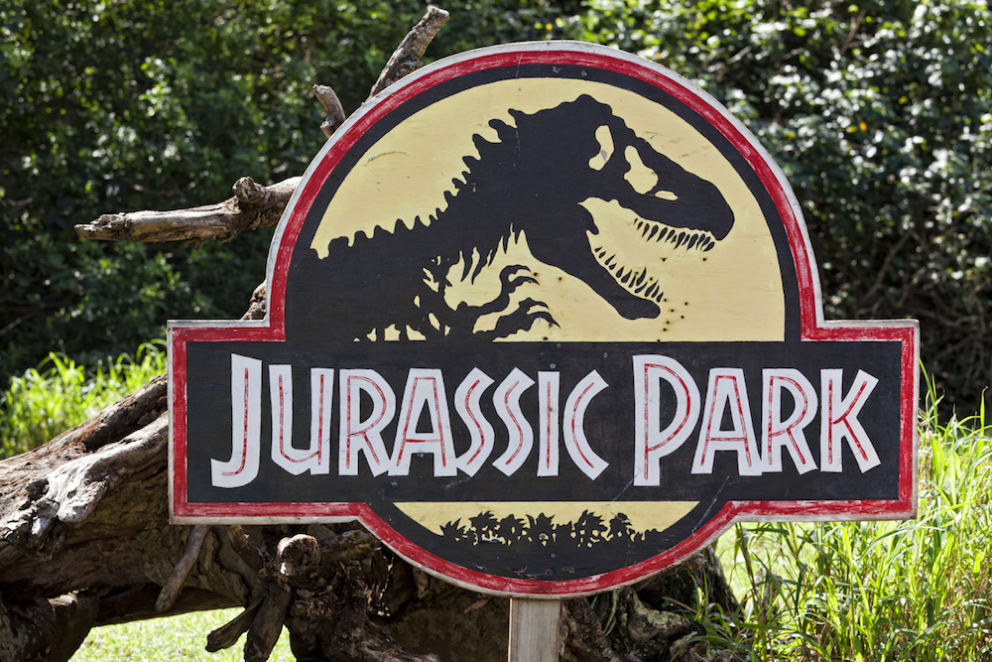 jurassic park sign at kualoa ranch