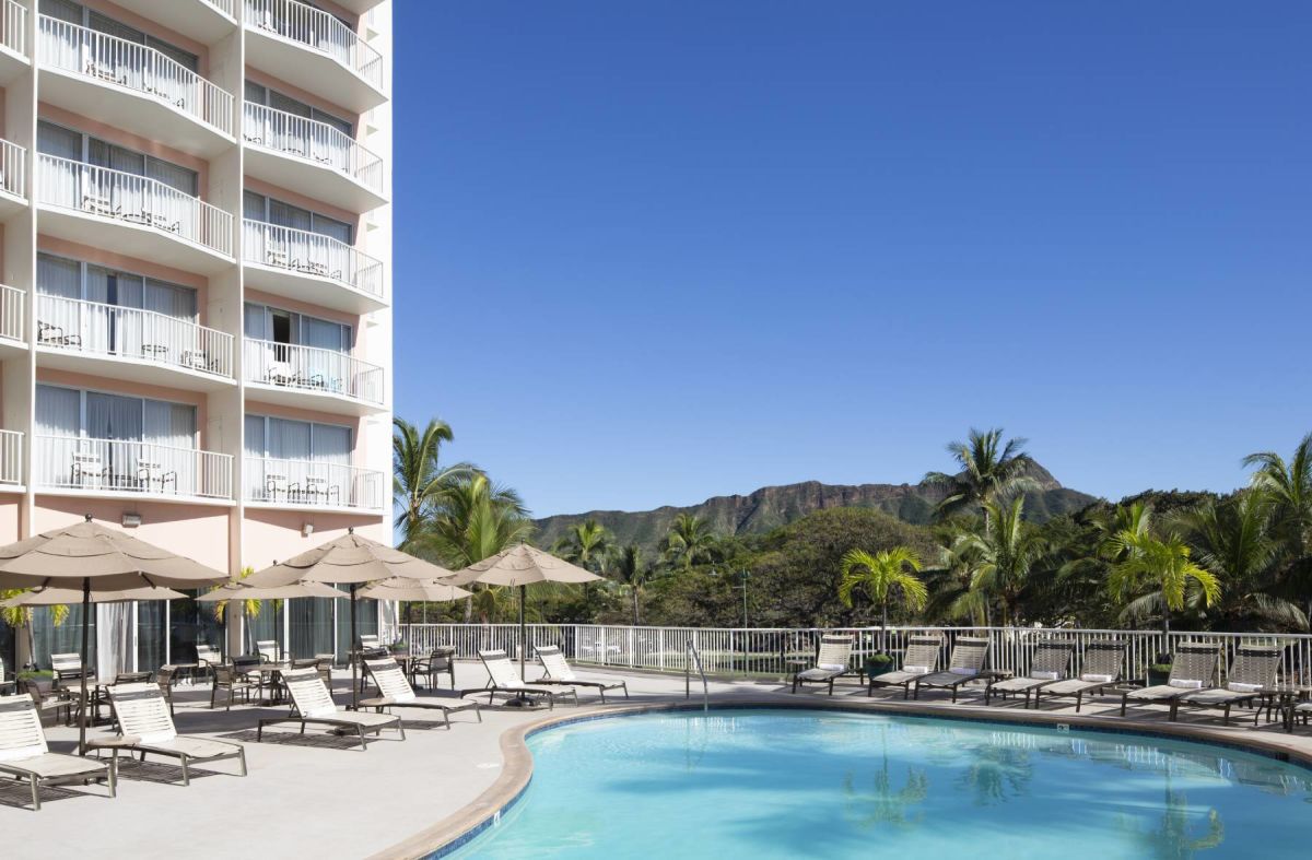 Pool with Diamond Head View