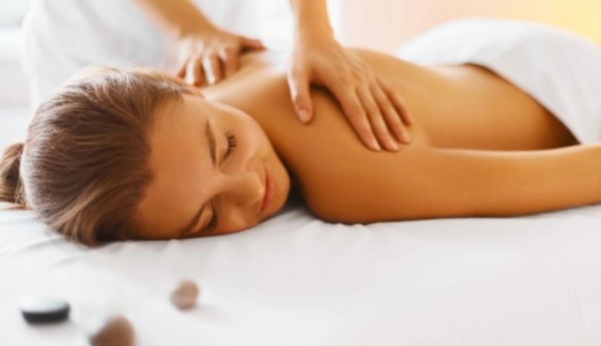 Women on massage bed