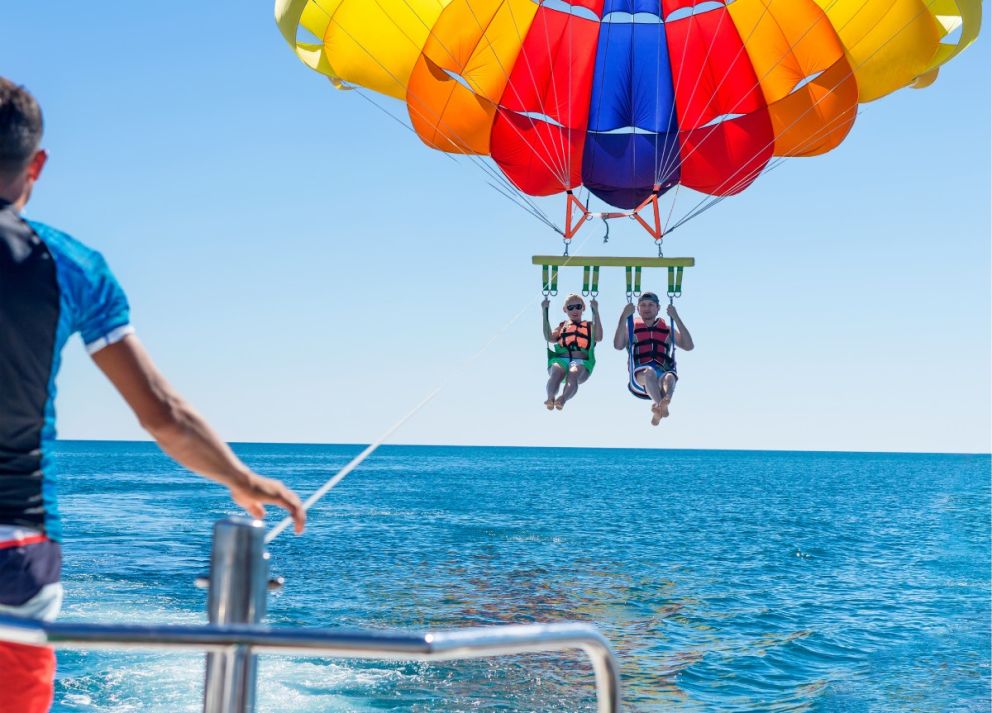 Book parasailing adventures with Oceans Edge Resort