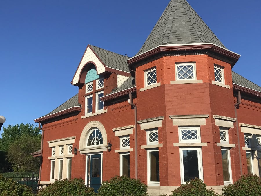 Chicago & Northwestern Railroad Depot and Park