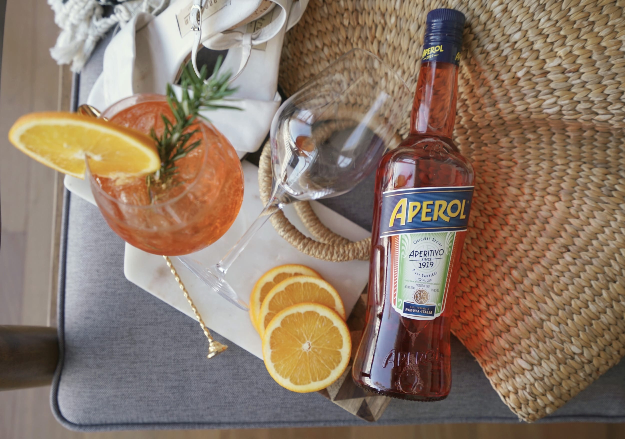 Aperol Spritz Cocktail Kit On Table