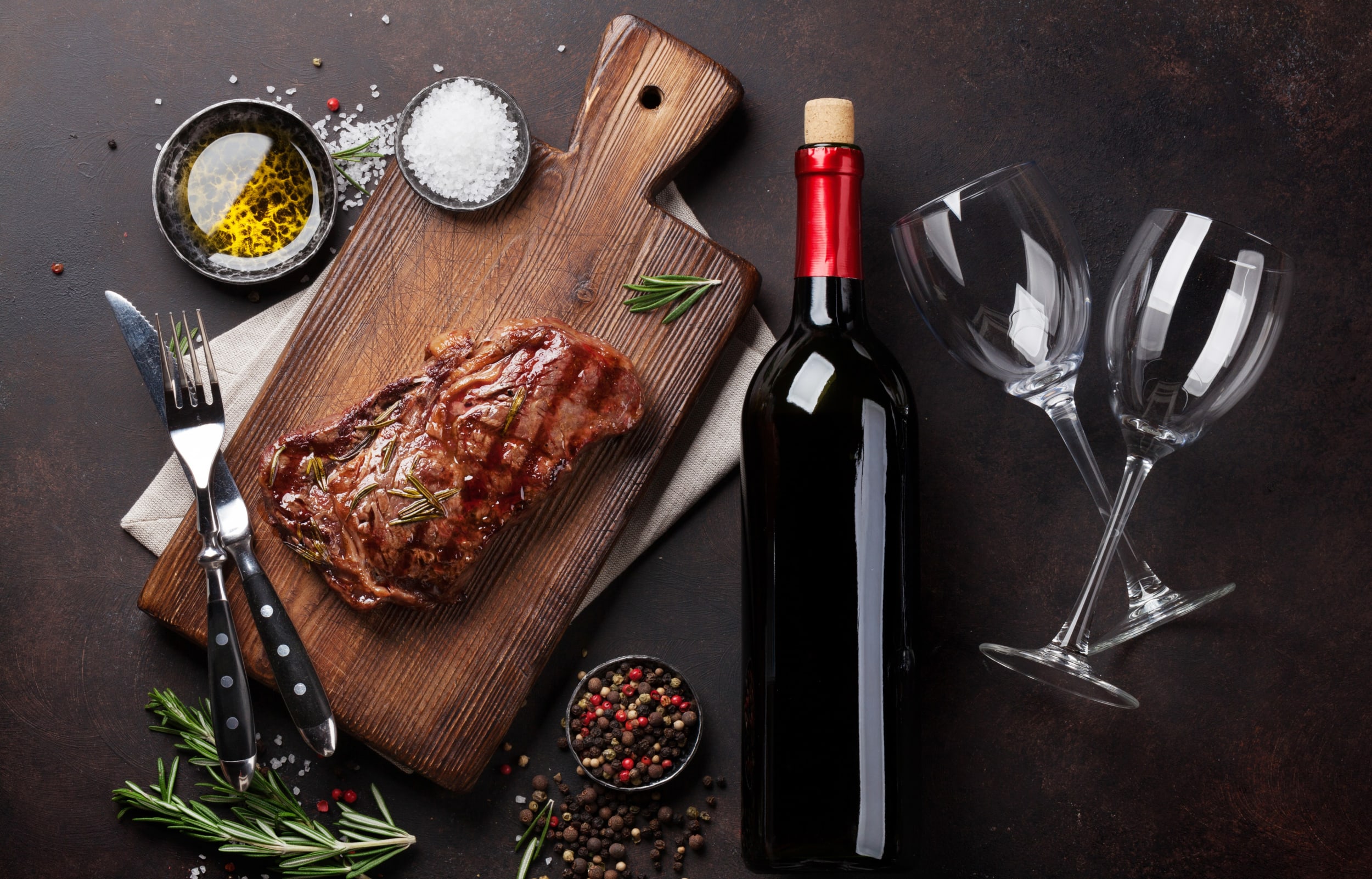 Steak and Wine