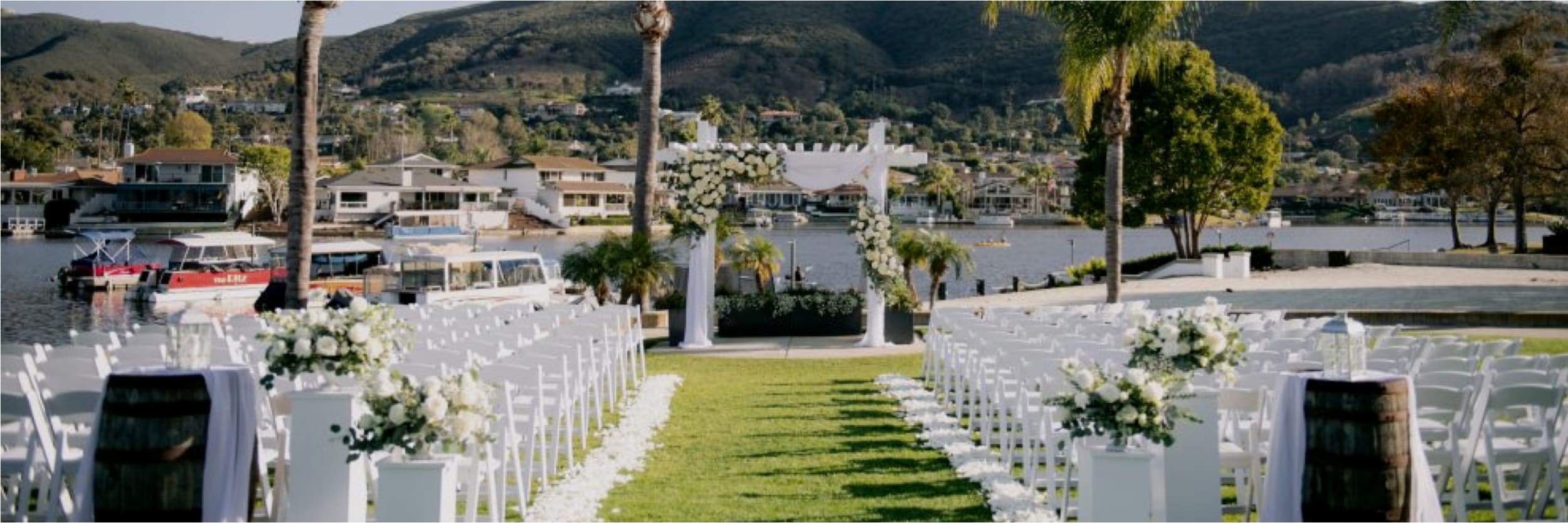 ceremony venue next to lake