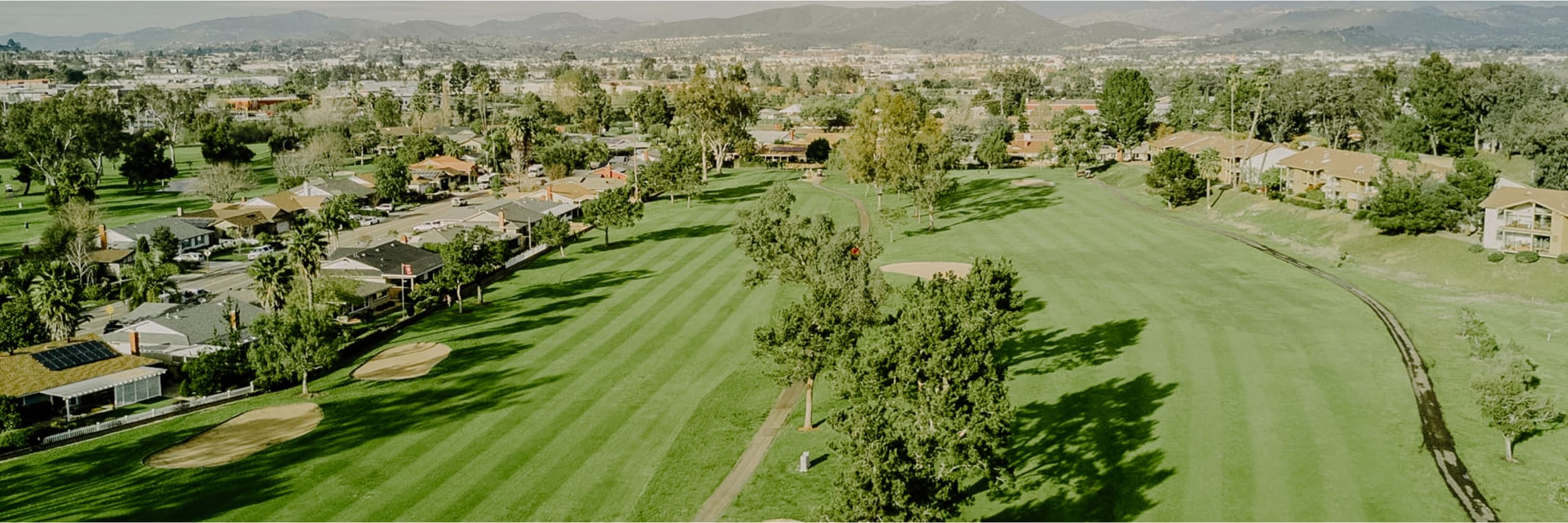Golf course from sky