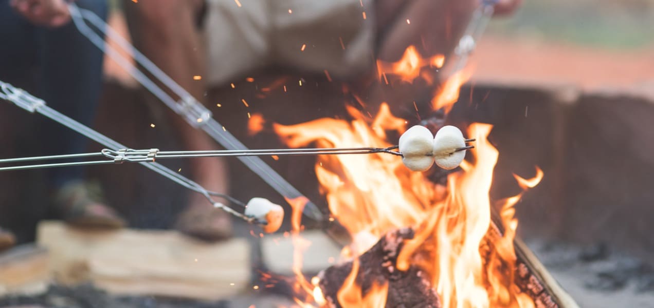 roasting marshmallows