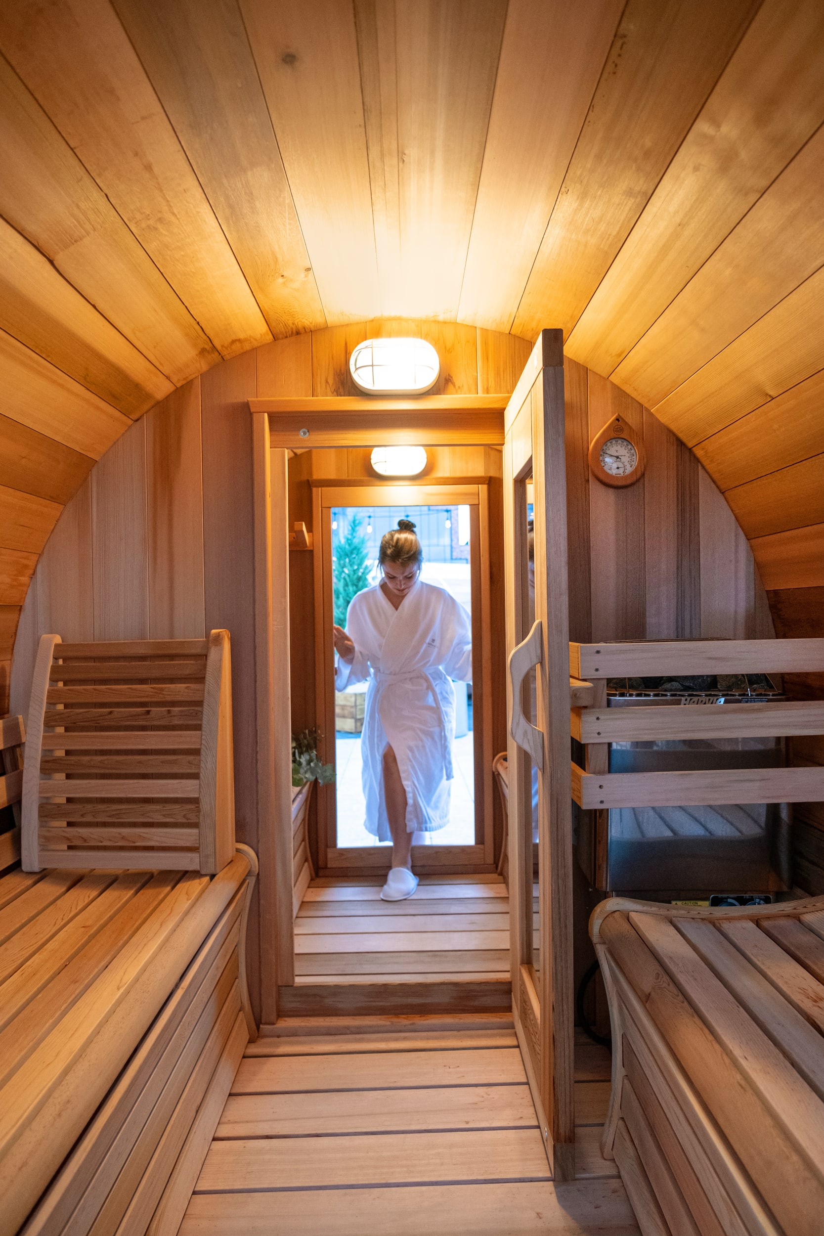 Winter Spa Packages, woman entering the spa Image