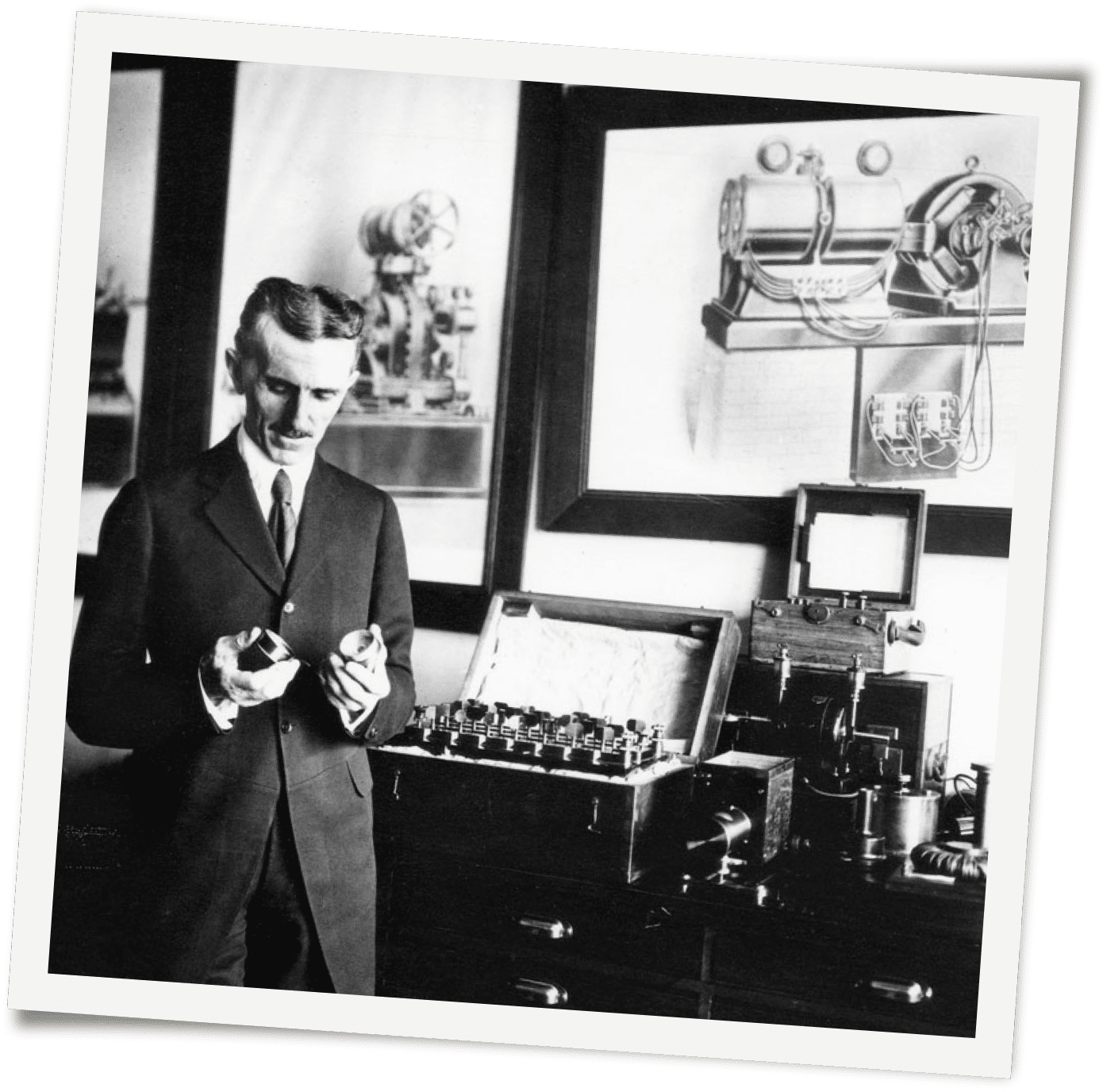 nikola tesla polaroid